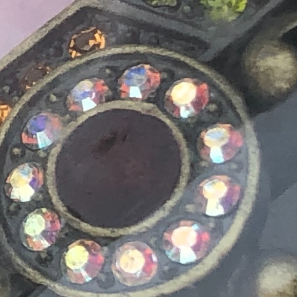 L36: beautiful Collectibles embellished metal photo frame ! Fits 3.5 x … - Picture 9 of 14